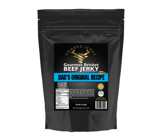 Dad's Original Recipe Beef Brisket Premium Tender Gehrke Jerky 3 OZ. Bag